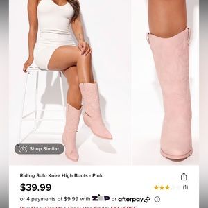 Brand new Nude pink cowgirl boots